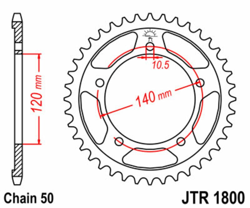 Roata dintata JT SPROCKETS JTR1800.44 