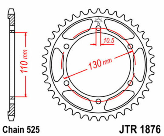 Roata dintata JT SPROCKETS JTR1876.45 
