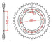 Roata dintata JT SPROCKETS JTR3.42 