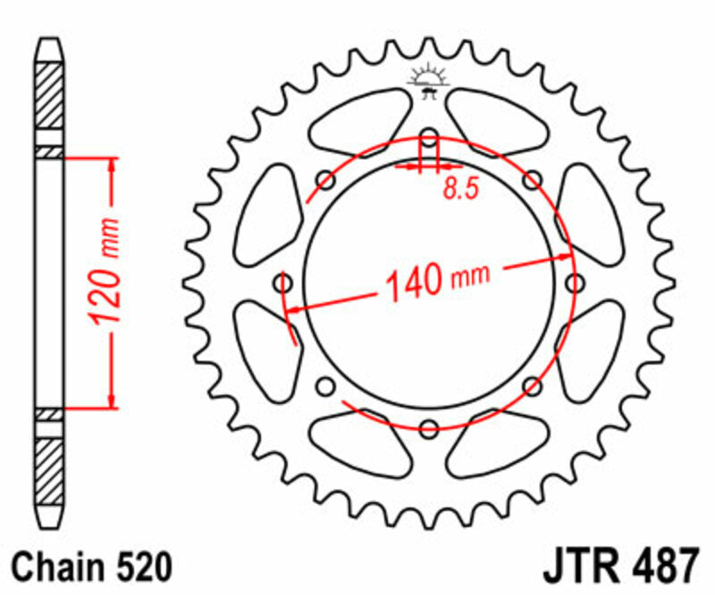 Roata dintata JT SPROCKETS JTR487.44 