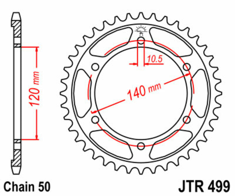 Roata dintata JT SPROCKETS JTR499.43 
