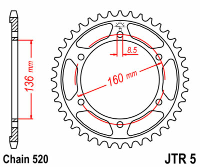 Roata dintata JT SPROCKETS JTR5.49 