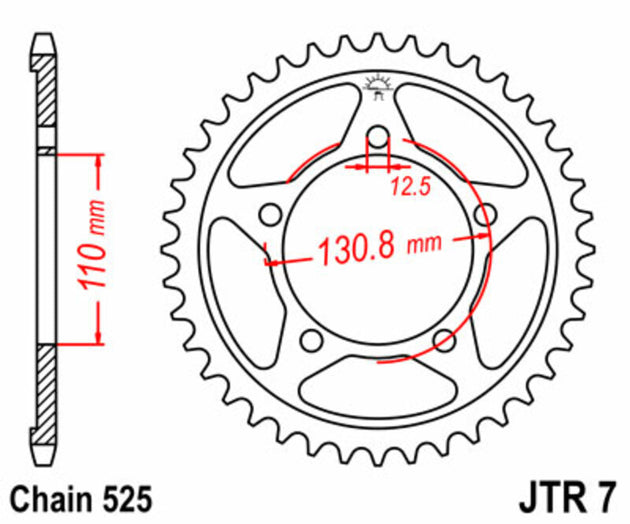Roata dintata JT SPROCKETS JTR7.44 
