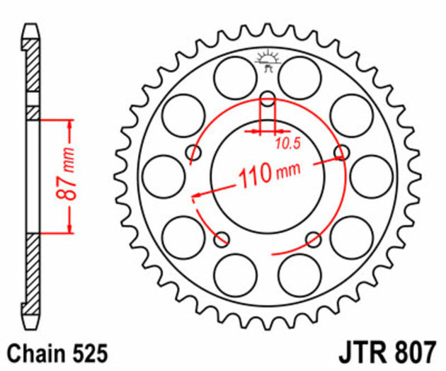 Roata dintata JT SPROCKETS JTR807.48 