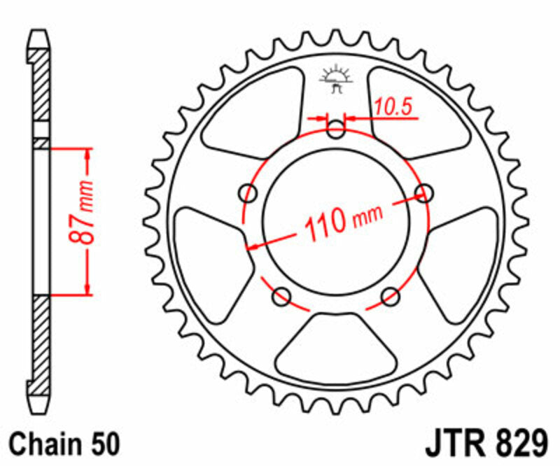 Roata dintata JT SPROCKETS JTR829.44 