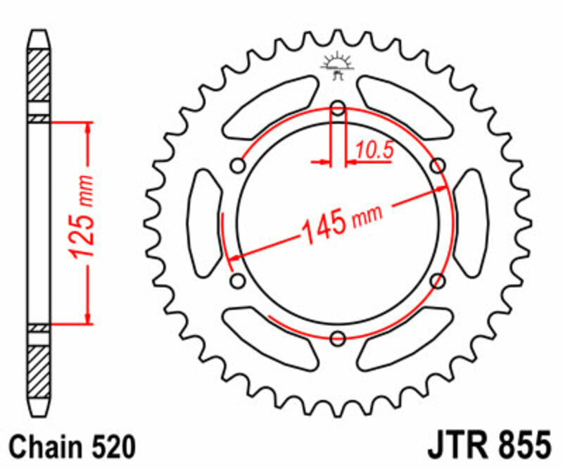 Roata dintata JT SPROCKETS JTR855.46 