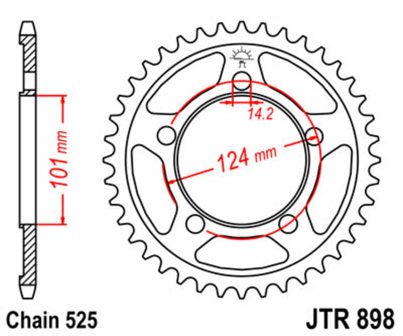 Roata dintata JT SPROCKETS JTR898.38 