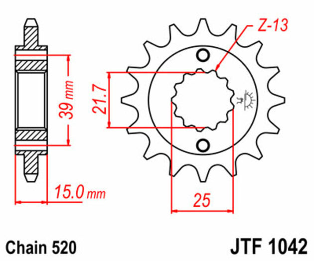 Pinion lant JT SPROCKETS JTF1042.14 
