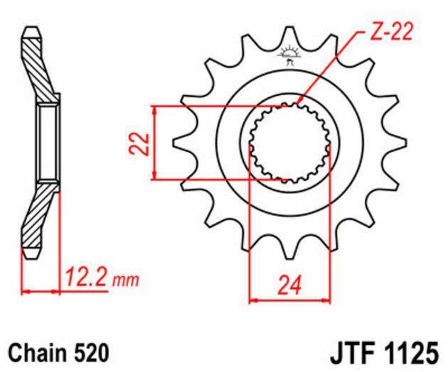 Pinion lant JT SPROCKETS JTF1125.16 