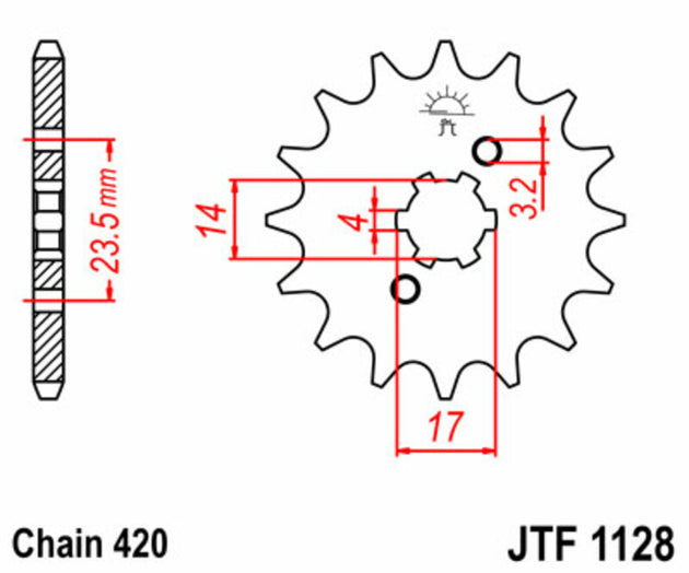 Pinion lant JT SPROCKETS JTF1128.11 