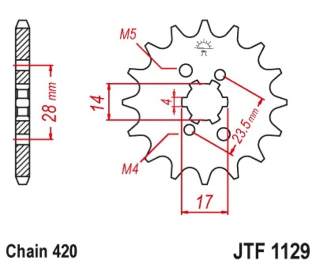 Pinion lant JT SPROCKETS JTF1129.15 