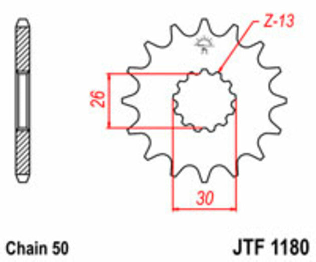 Pinion lant JT SPROCKETS JTF1180.18 