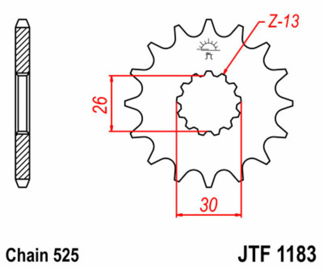 Pinion lant JT SPROCKETS JTF1183.17 