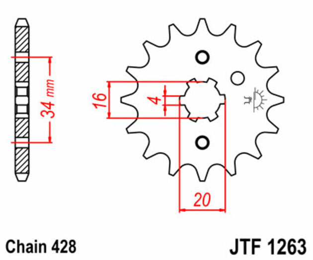 Pinion lant JT SPROCKETS JTF1263.14 
