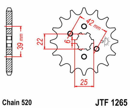Pinion lant JT SPROCKETS JTF1265.14 