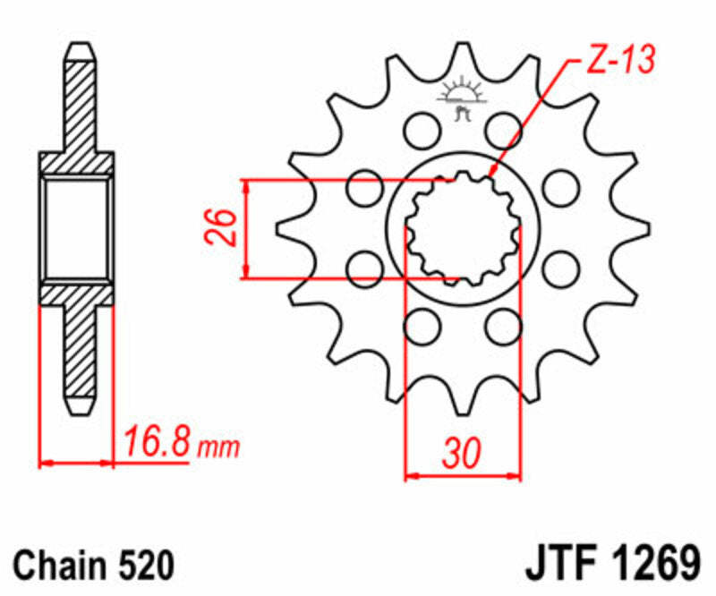 Pinion lant JT SPROCKETS JTF1269.16 