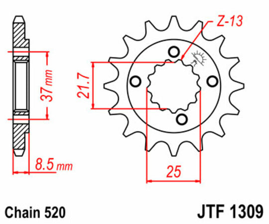 Pinion lant JT SPROCKETS JTF1309.13 