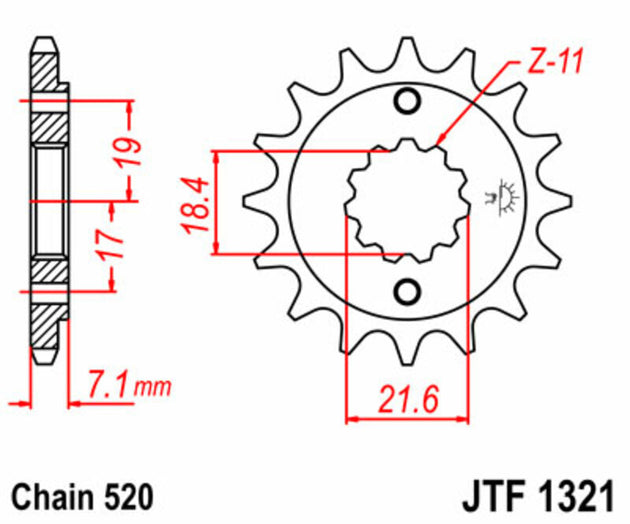 Pinion lant JT SPROCKETS JTF1321.13 