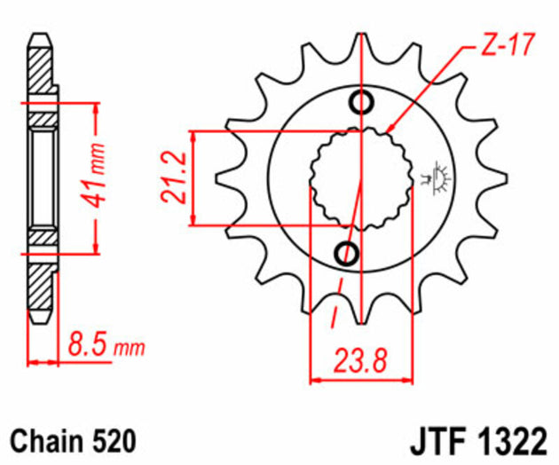 Pinion lant JT SPROCKETS JTF1322.15 