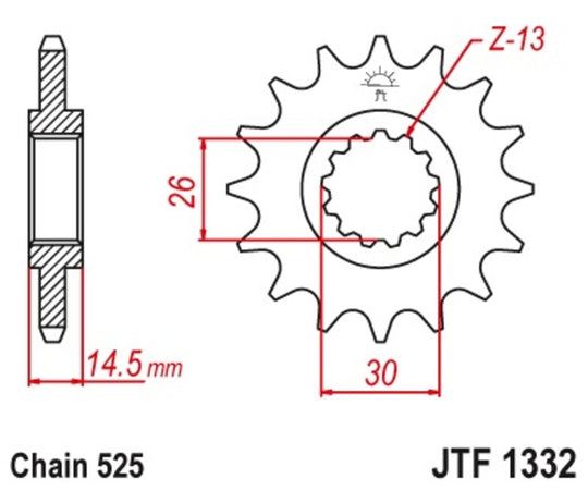 Pinion lant JT SPROCKETS JTF1332.14 