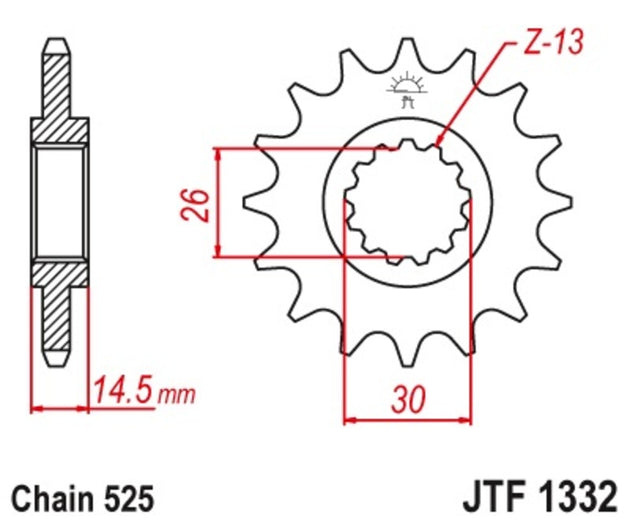 Pinion lant JT SPROCKETS JTF1332.14 