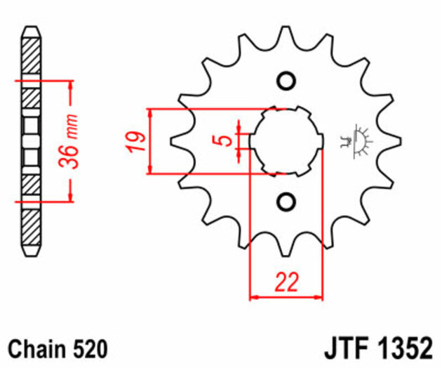 Pinion lant JT SPROCKETS JTF1352.12 