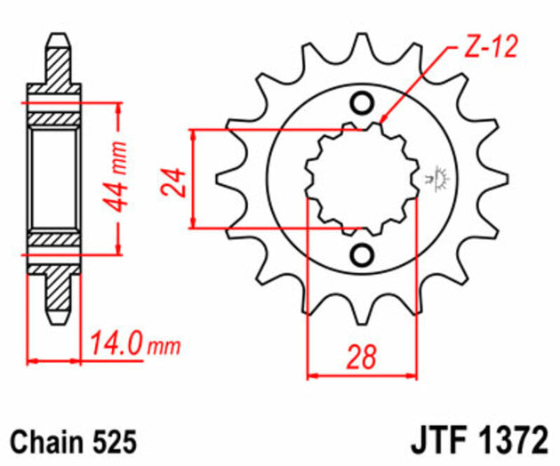 Pinion lant JT SPROCKETS JTF1372.17 