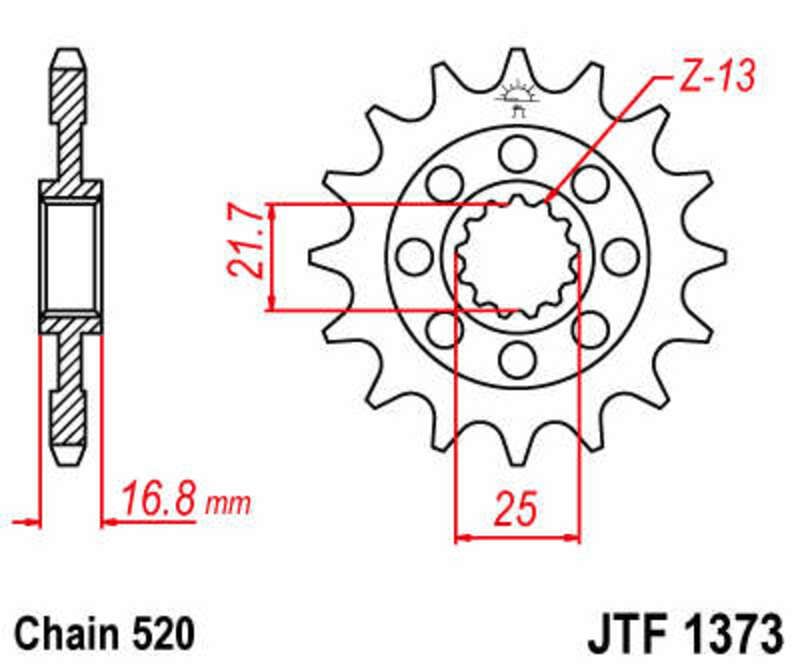 Pinion lant JT SPROCKETS JTF1373.17 