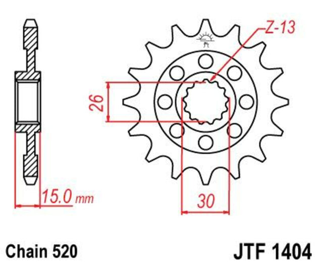Pinion lant JT SPROCKETS JTF1404.17 