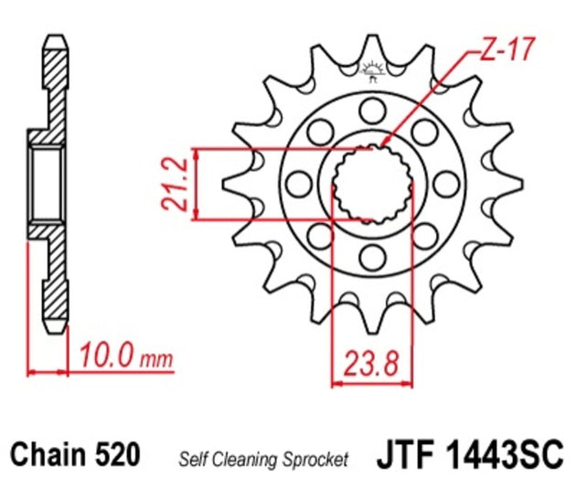 Pinion lant JT SPROCKETS JTF1443.13SC 