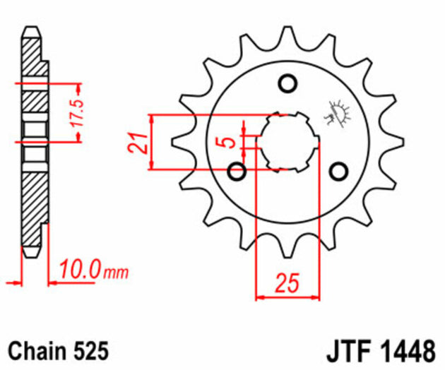Pinion lant JT SPROCKETS JTF1448.15 