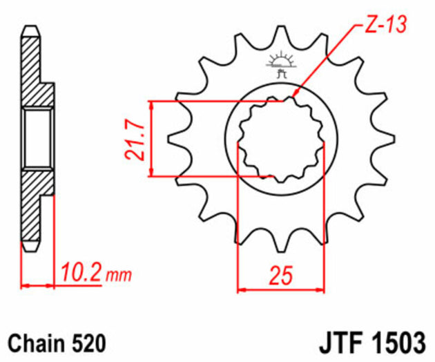 Pinion lant JT SPROCKETS JTF1503.12 