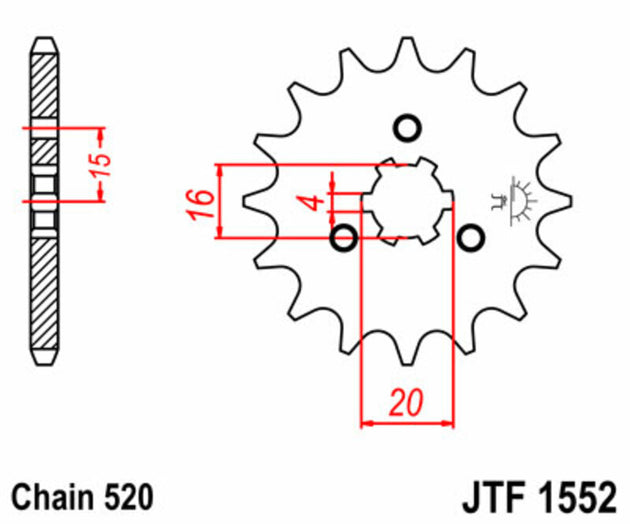 Pinion lant JT SPROCKETS JTF1552.11 