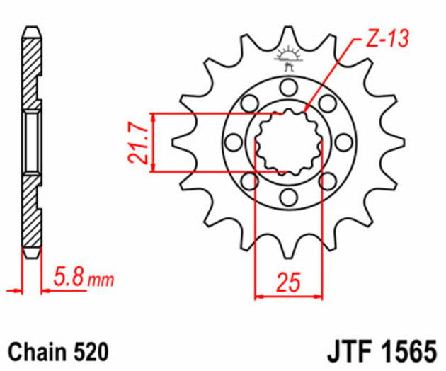 Pinion lant JT SPROCKETS JTF1565.12 