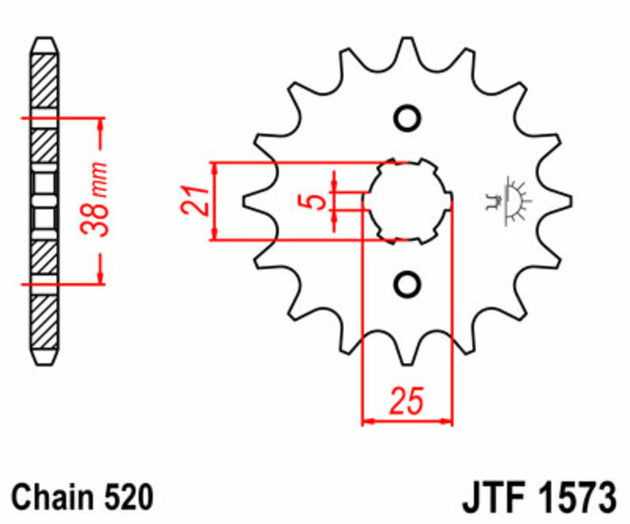 Pinion lant JT SPROCKETS JTF1573.13 