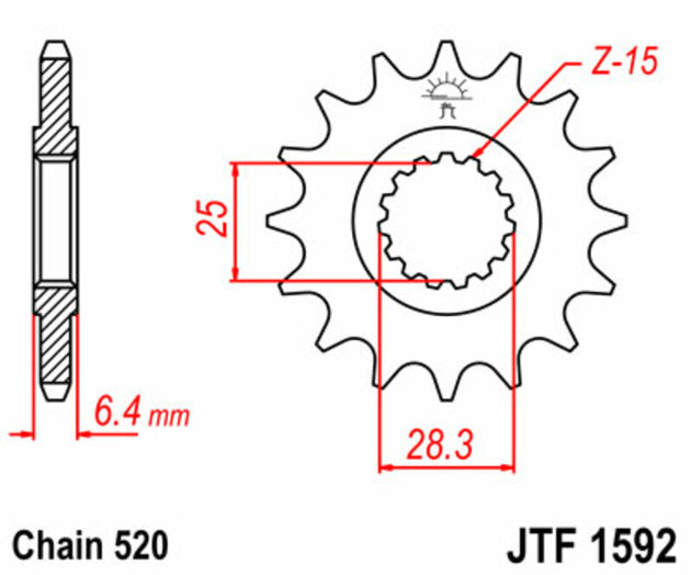 Pinion lant JT SPROCKETS JTF1592.13 