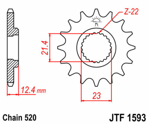 Pinion lant JT SPROCKETS JTF1593.14 