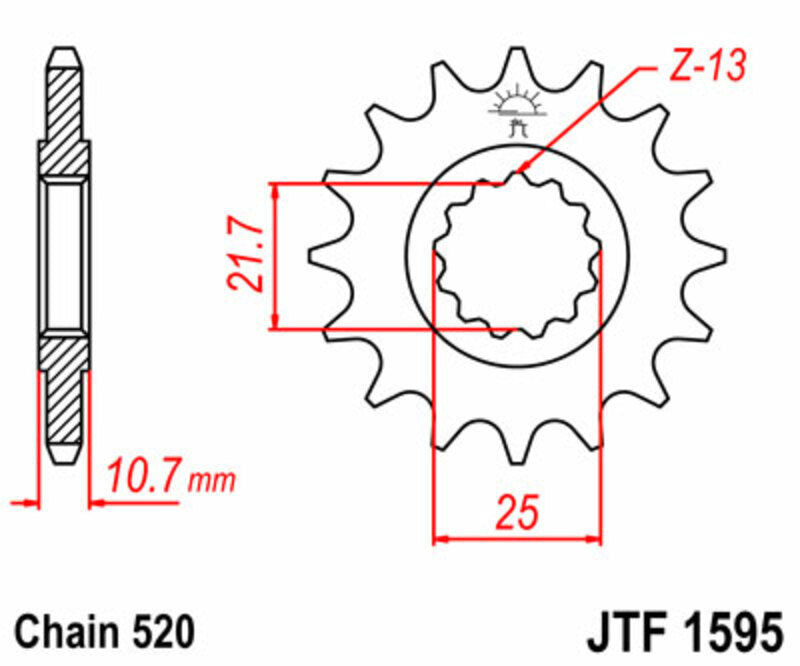 Pinion lant JT SPROCKETS JTF1595.16 