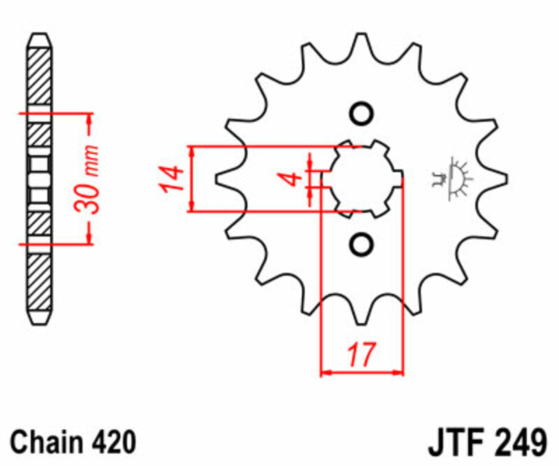 Pinion lant JT SPROCKETS JTF249.14 