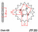 Pinion lant JT SPROCKETS JTF253.15 