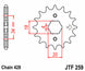 Pinion lant JT SPROCKETS JTF259.16 
