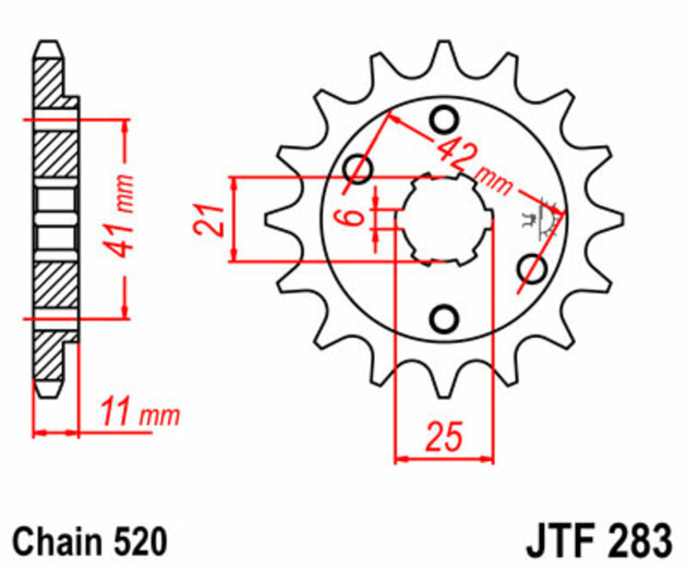 Pinion lant JT SPROCKETS JTF283.14 