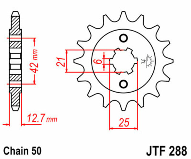 Pinion lant JT SPROCKETS JTF288.17 