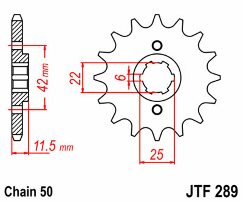 Pinion lant JT SPROCKETS JTF289.15 