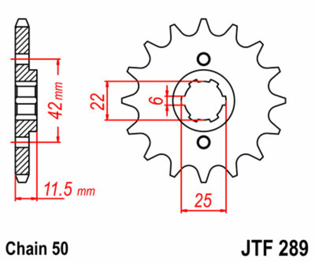 Pinion lant JT SPROCKETS JTF289.15 