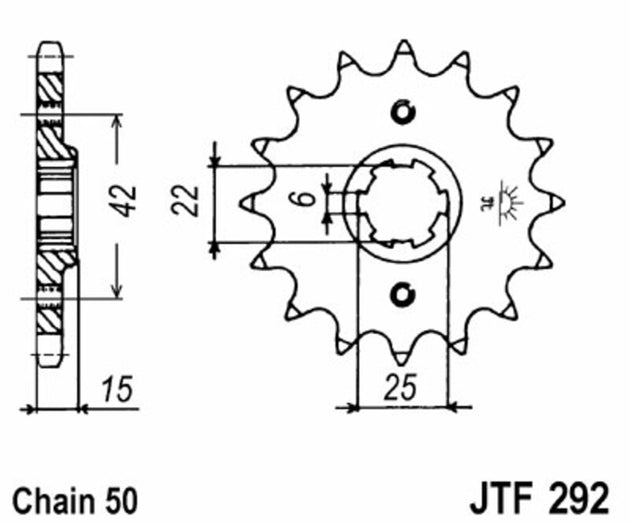 Pinion lant JT SPROCKETS JTF292.16 