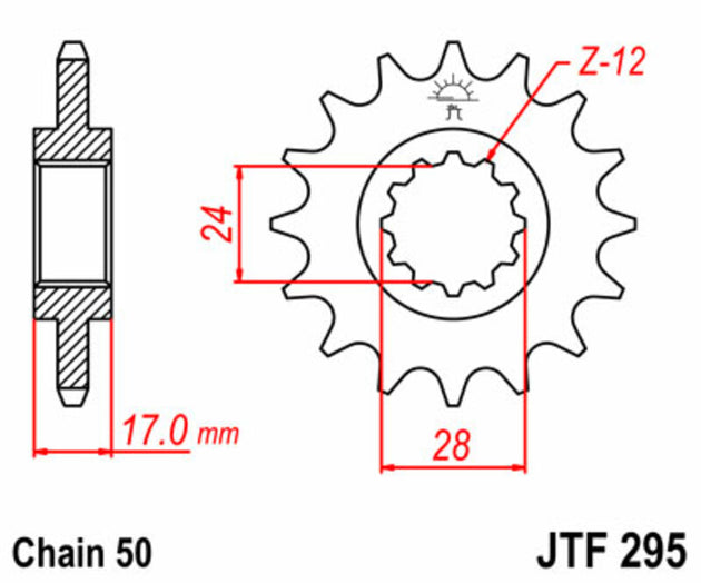 Pinion lant JT SPROCKETS JTF295.15 