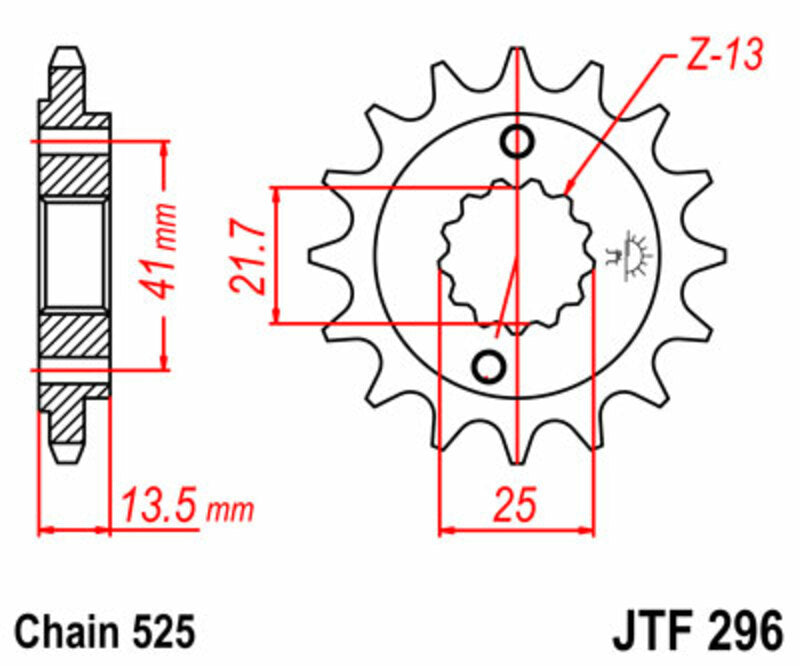 Pinion lant JT SPROCKETS JTF296.15 