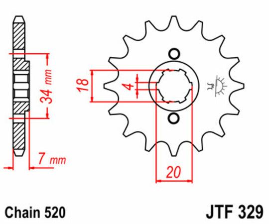 Pinion lant JT SPROCKETS JTF329.13 