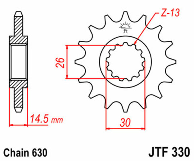 Pinion lant JT SPROCKETS JTF330.15 